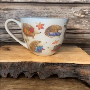 Hedgehog Patterned Mug by Harvest Green Studios. 14 oz